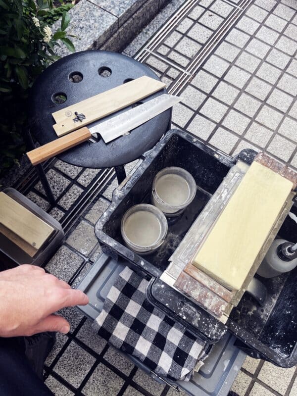 Farmers Market Tokyo 青山ファーマーズマーケット May 2024 Kikusumi Tokyo Knife Shop Sharpening Class
