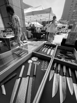 tokyo farmers market in aoyama shibuya trip tokyo knife store